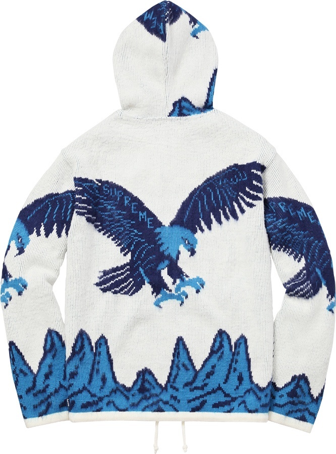 Eagle Hooded Zip Up Sweater view 3